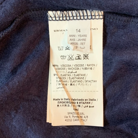 ERMANNO SCERVINO JR Navy BLUE Silver & Gold EMBROIDERED Bee Flowers Crest SHIRT - Picture 6 of 7